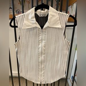 Ravel Sleeveless zip up/down dress shirt size Small